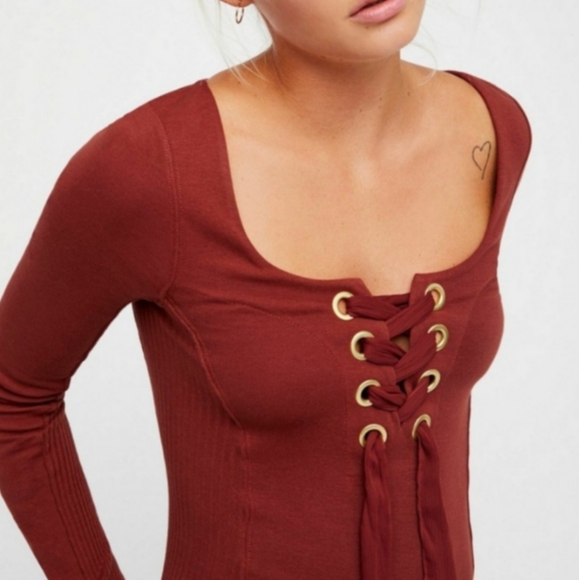 Free People Looking Back LS Top M - Picture 6 of 6